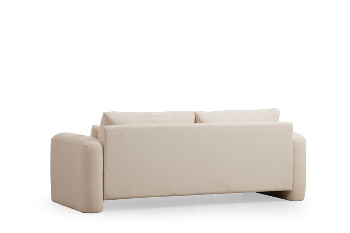 Atelier Del Sofa Sofá 3 Plazas Lily Cream 3 Crema 215x97x73 cm Estructura Madera Respaldo Espuma y Pluma